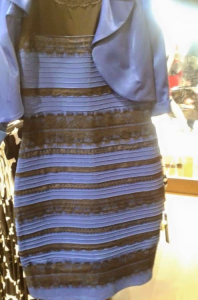 blue and black dress